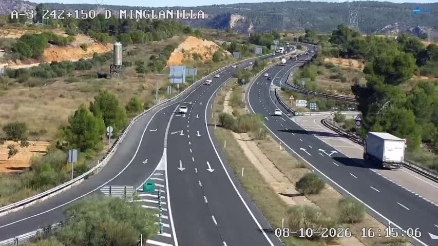 Cámara de tráfico en la A-3, km 242.149