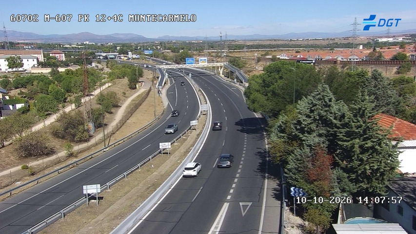 Cámara de tráfico en la M-607, km 12.4