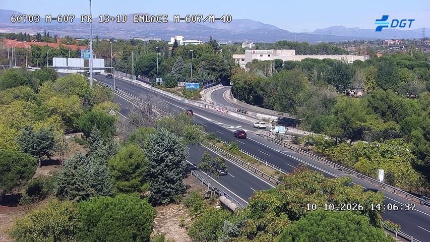 Cámara de tráfico en la M-607, km 13.1