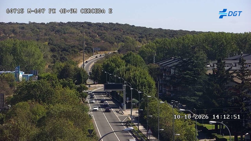 Cámara de tráfico en la M-607, km 48.9