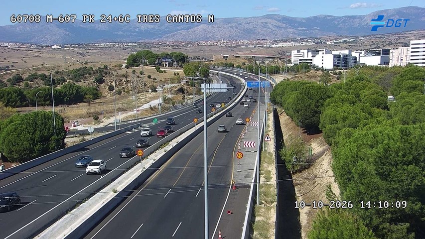 Cámara de tráfico en la M-607, km 24.6