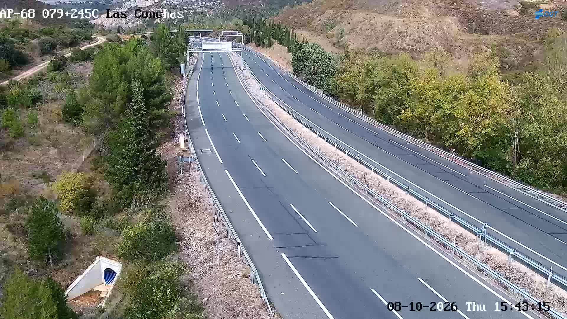 Cámara de tráfico en la AP-68, km 79.245