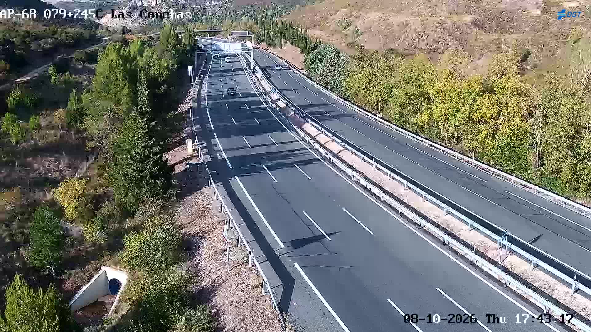 Cámara de tráfico en la AP-68, km 79.245