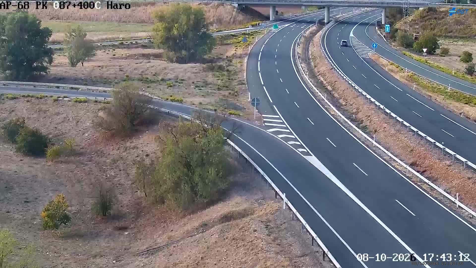 Cámara de tráfico en la AP-68, km 87.4