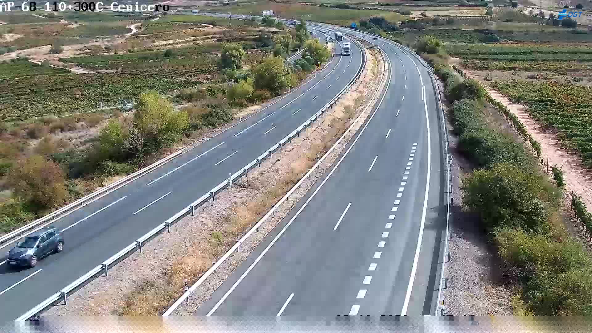 Cámara de tráfico en la AP-68, km 110.3