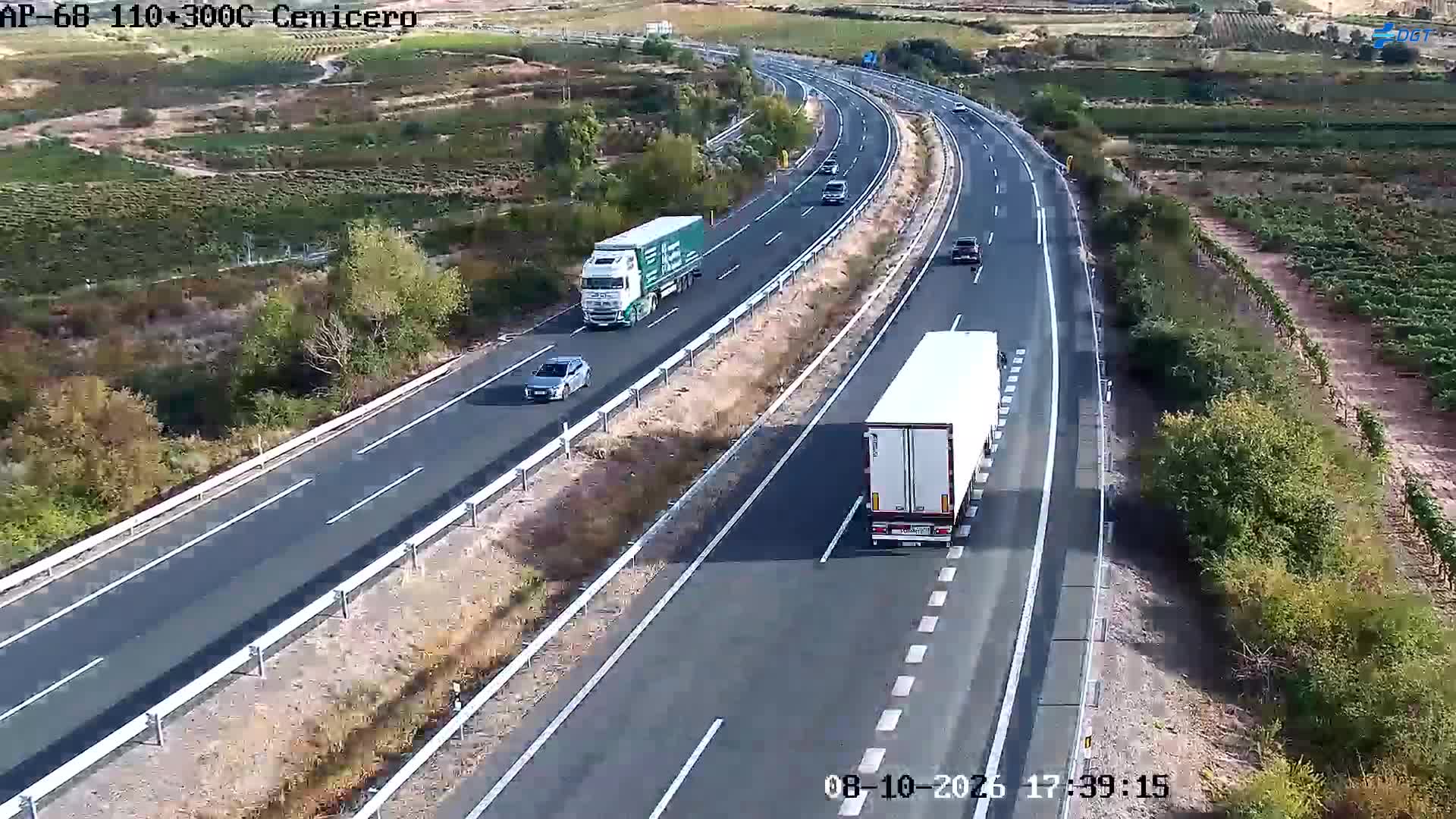Cámara de tráfico en la AP-68, km 110.3