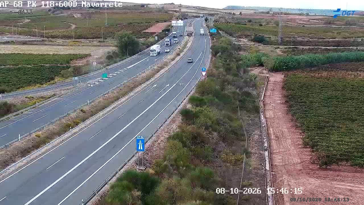 Cámara de tráfico en la AP-68, km 118.6