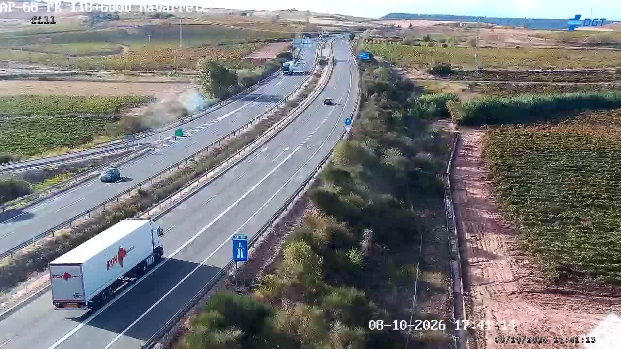 Cámara de tráfico en la AP-68, km 118.6