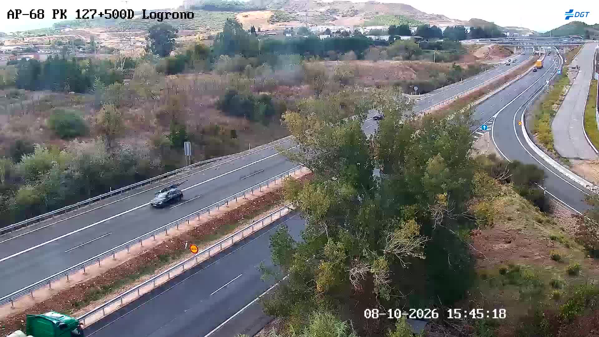 Cámara de tráfico en la AP-68, km 127.5