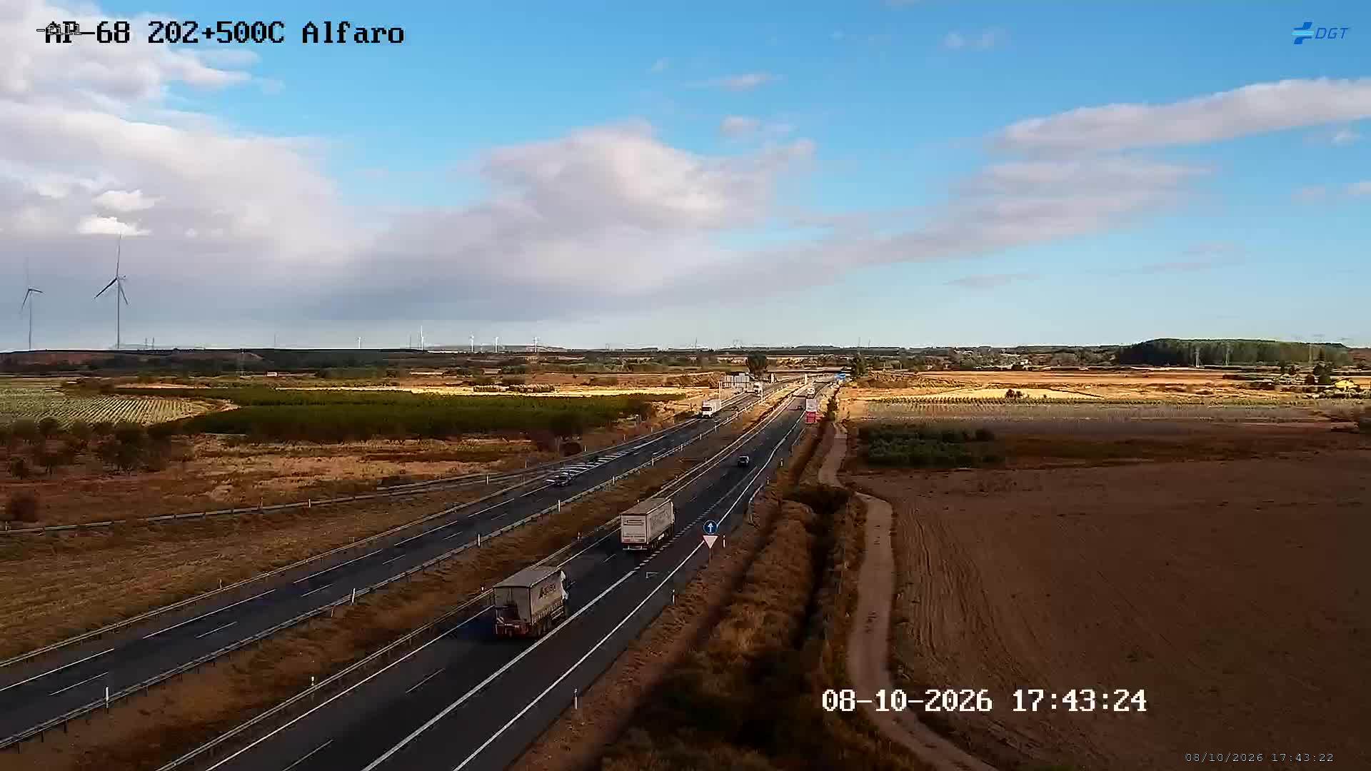 Cámara de tráfico en la AP-68, km 202.5