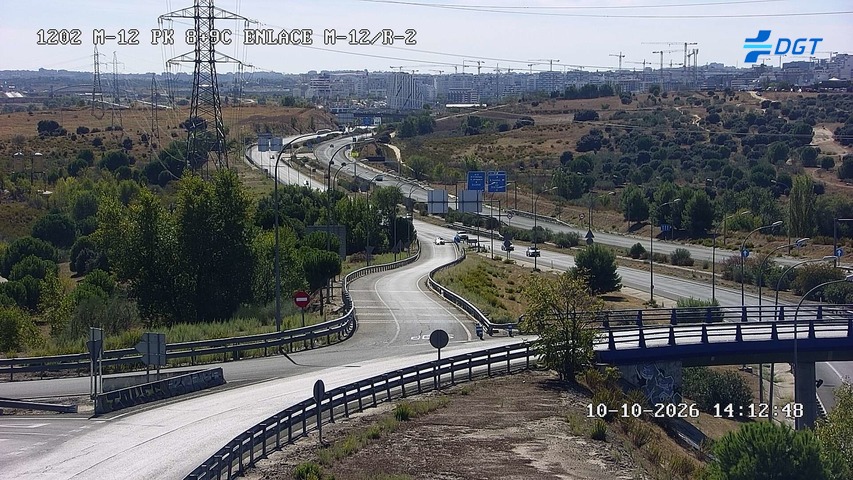 Cámara de tráfico en la M-12, km 8.9