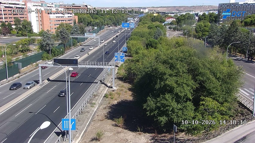 Cámara de tráfico en la M-14, km 2.1