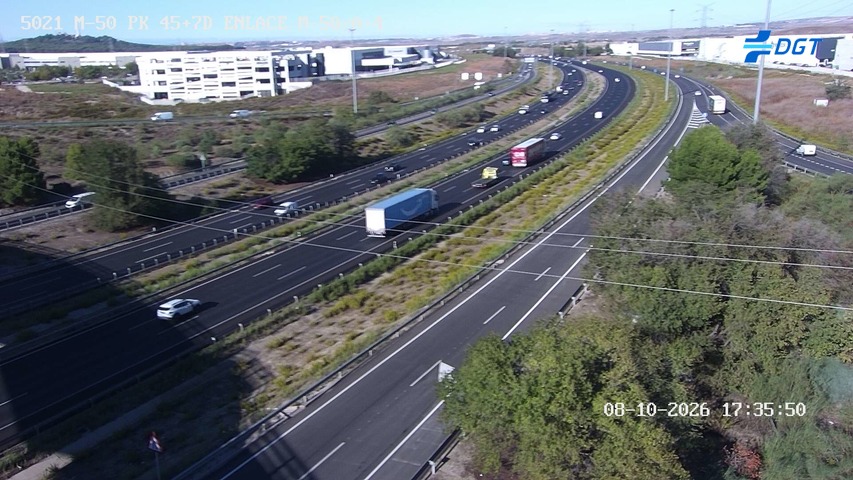 Cámara de tráfico en la M-50, km 45.7