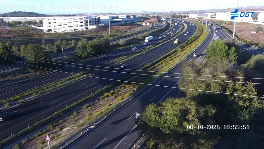 Cámara de tráfico en la M-50, km 45.7