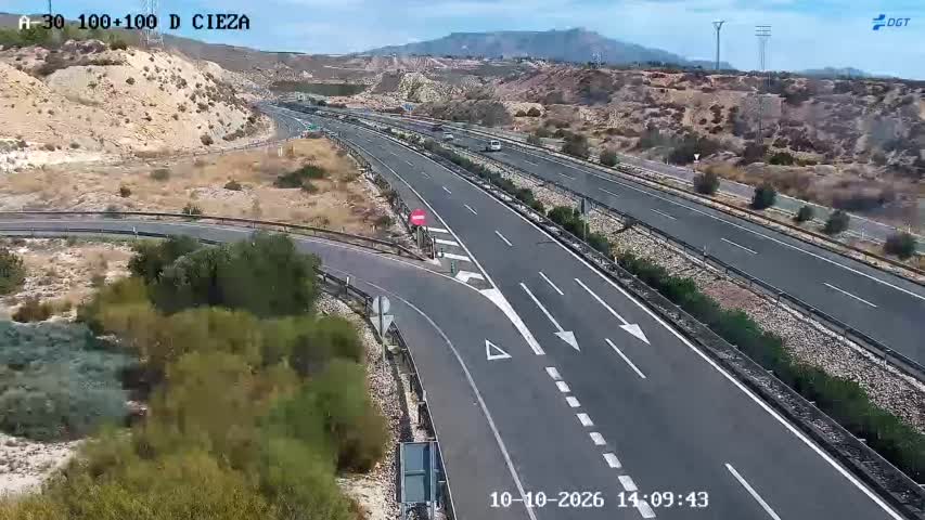 Cámara de tráfico en la A-30, km 100.1