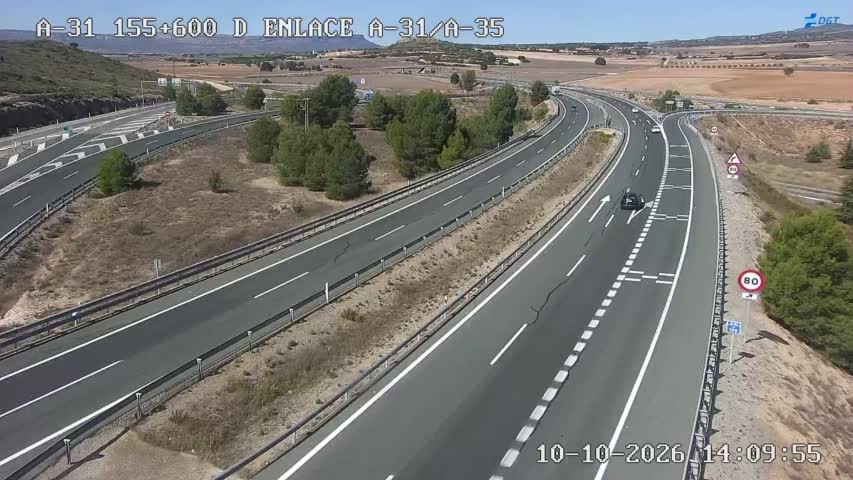 Cámara de tráfico en la A-31, km 155.6
