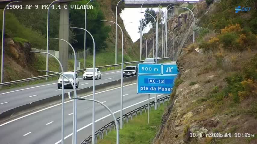 Cámara de tráfico en la AP-9, km 4.4
