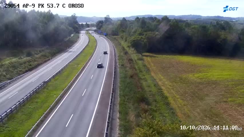 Cámara de tráfico en la AP-9, km 53.7