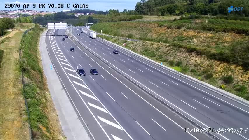 Cámara de tráfico en la AP-9, km 70.08