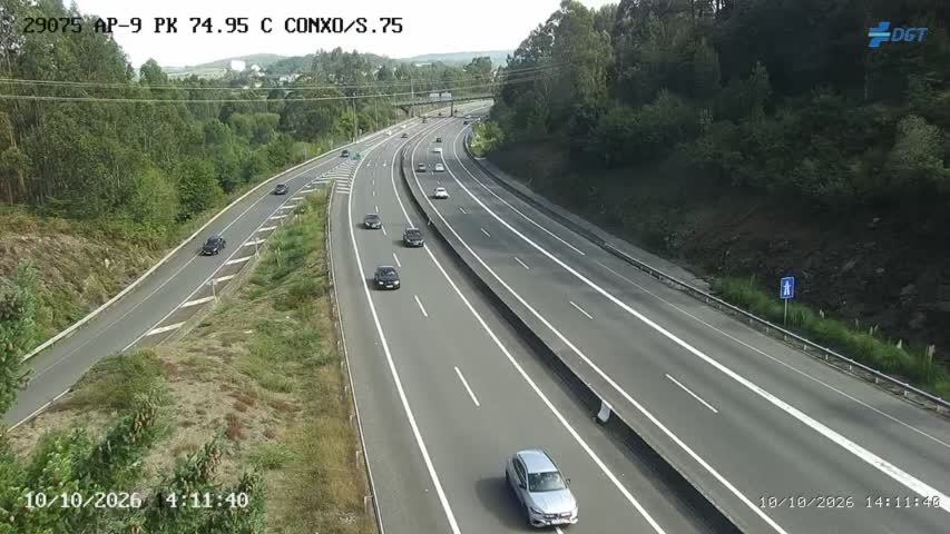 Cámara de tráfico en la AP-9, km 74.95