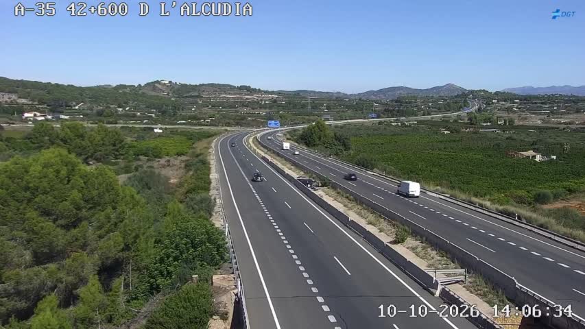 Cámara de tráfico en la A-35, km 42.599