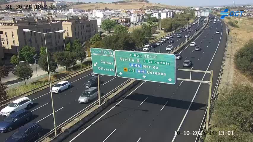 Cámara de tráfico en la SE-30, km 18.25
