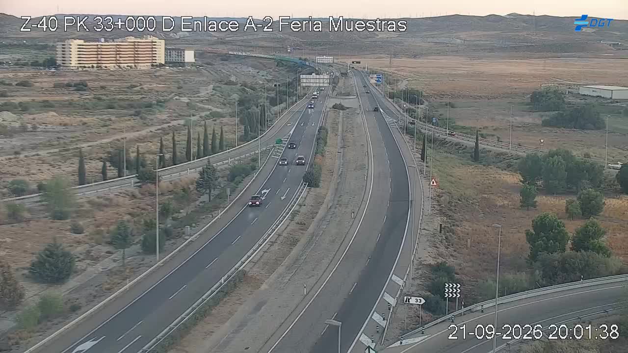 Imagen cámara Z-40 Zaragoza Kilómetro 33,0