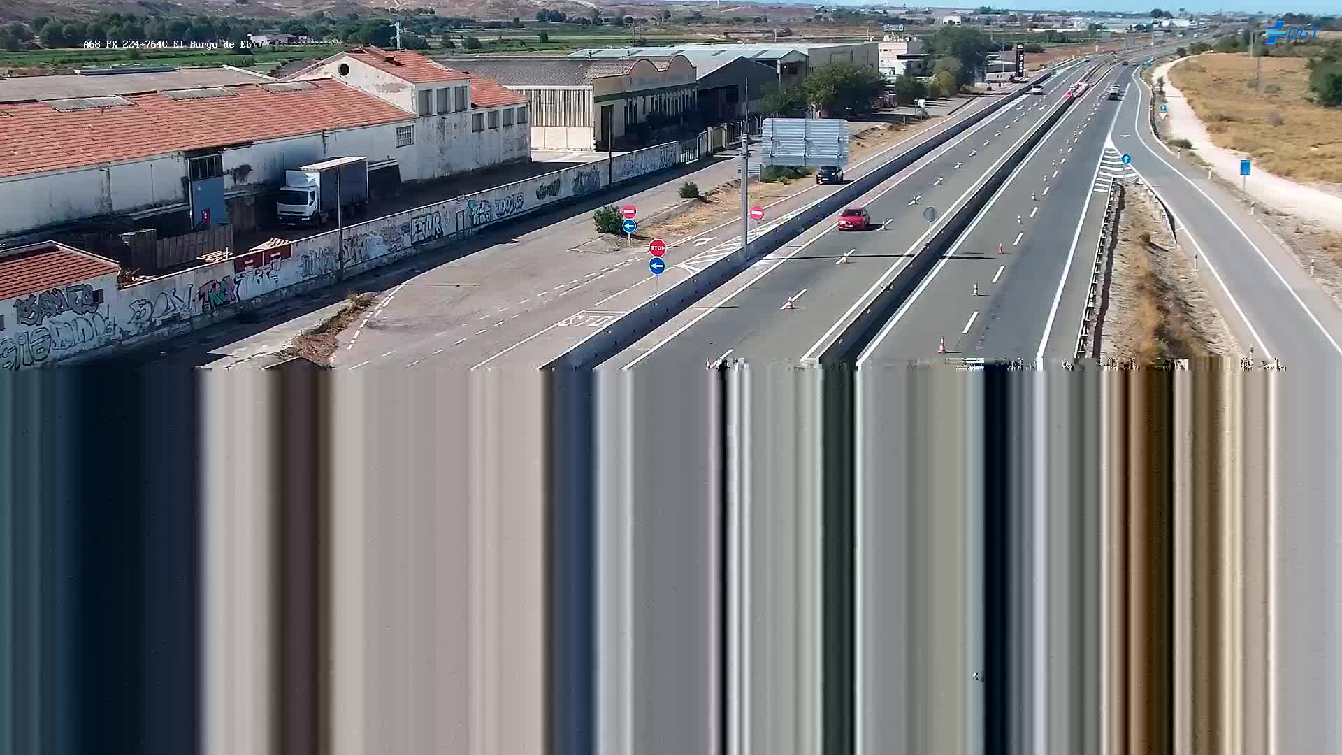 Cámara de tráfico en la A-68, km 224.7