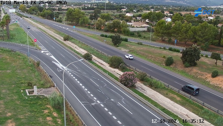 Cámara de tráfico en la MA-13, km 25.0