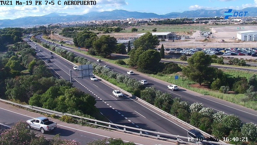 Cámara de tráfico en la MA-19, km 7.5