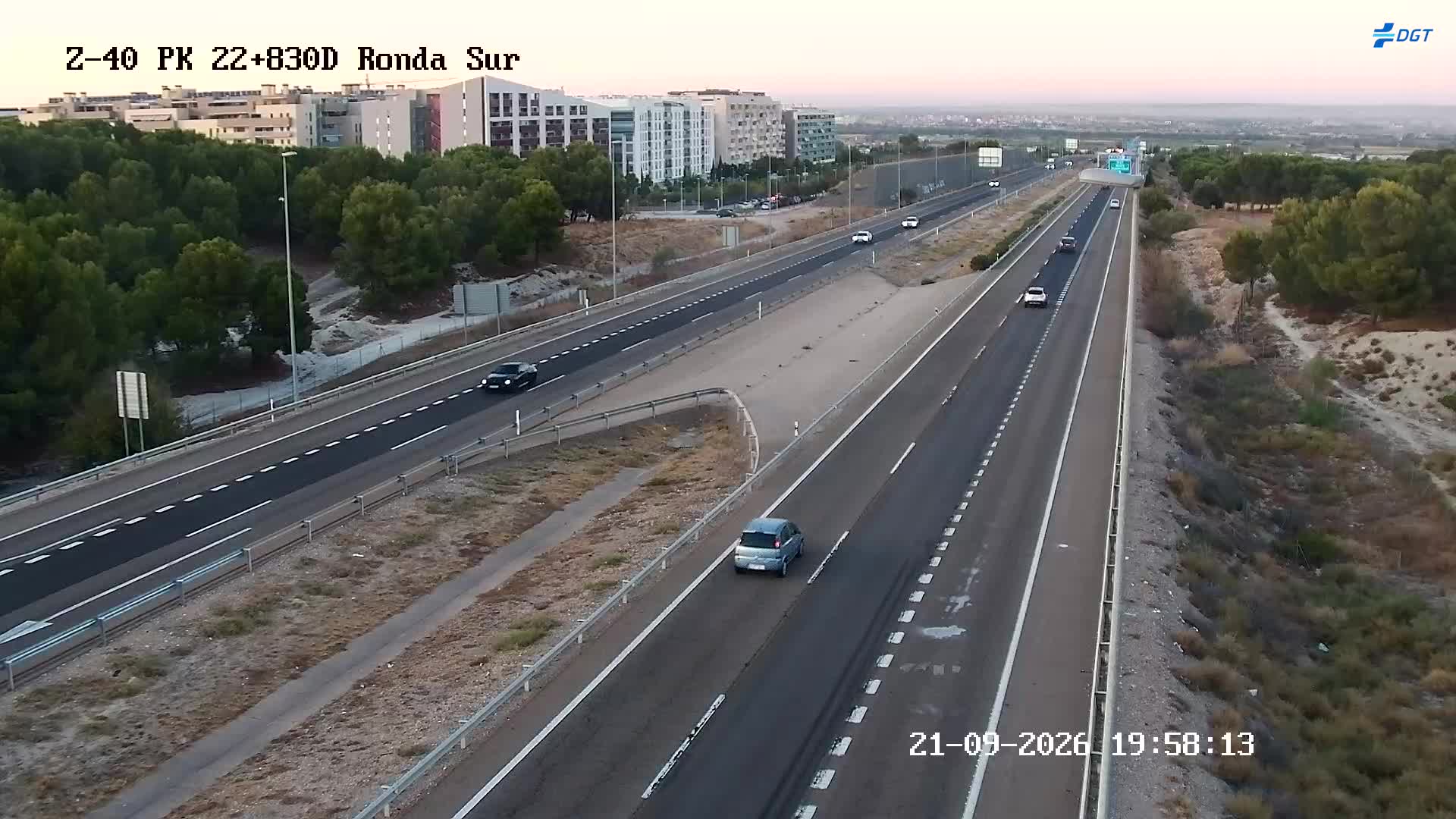 Imagen cámara Z-40 Zaragoza Kilómetro 22,83