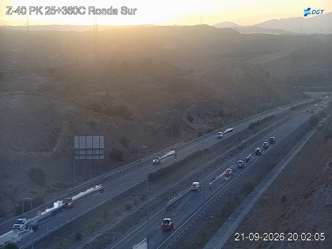 Imagen cámara Z-40 Zaragoza Kilómetro 25,36