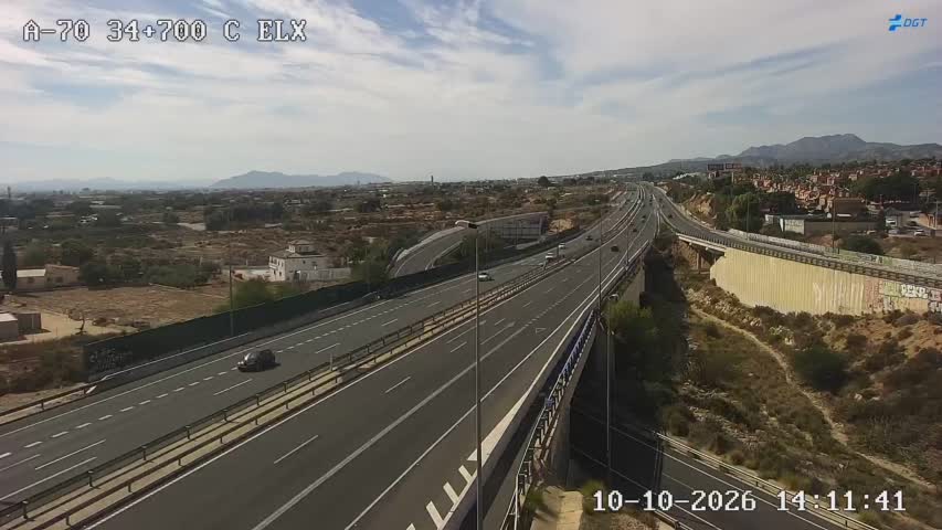 Cámara de tráfico en la A-70, km 34.7
