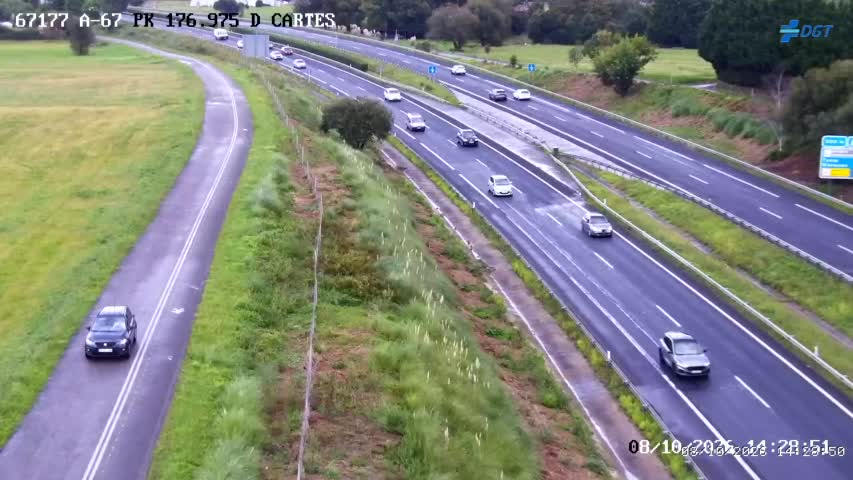 Cámara de tráfico en la A-67, km 176.975