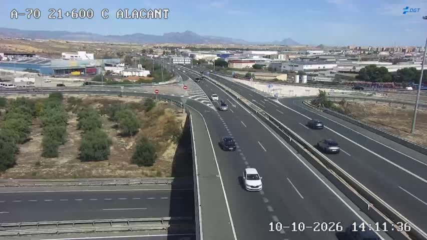 Cámara de tráfico en la A-70, km 21.6