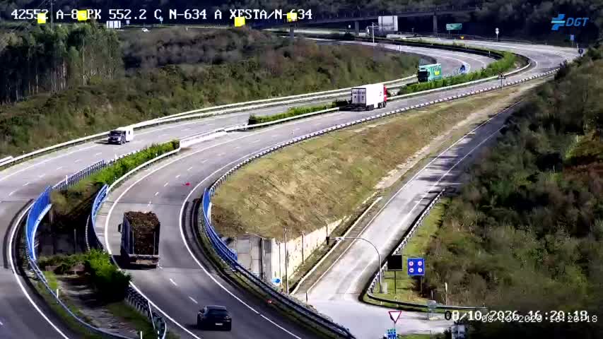 Cámara de tráfico en la A-8, km 552.2