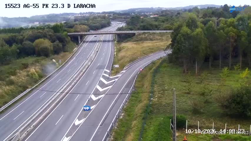 Cámara de tráfico en la AG-55, km 23.27