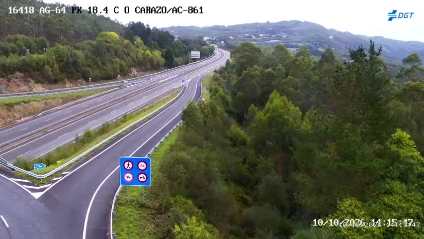 Cámara de tráfico en la AG-64, km 18.4