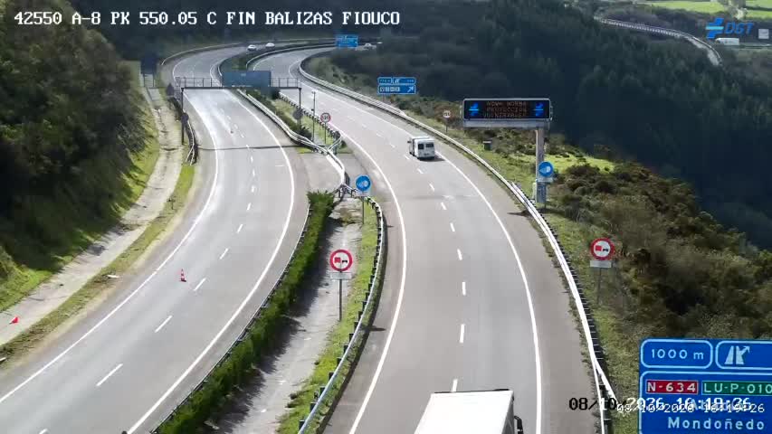 Cámara de tráfico en la A-8, km 550.05