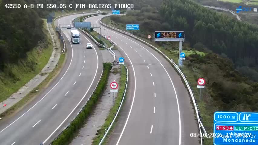 Cámara de tráfico en la A-8, km 550.05