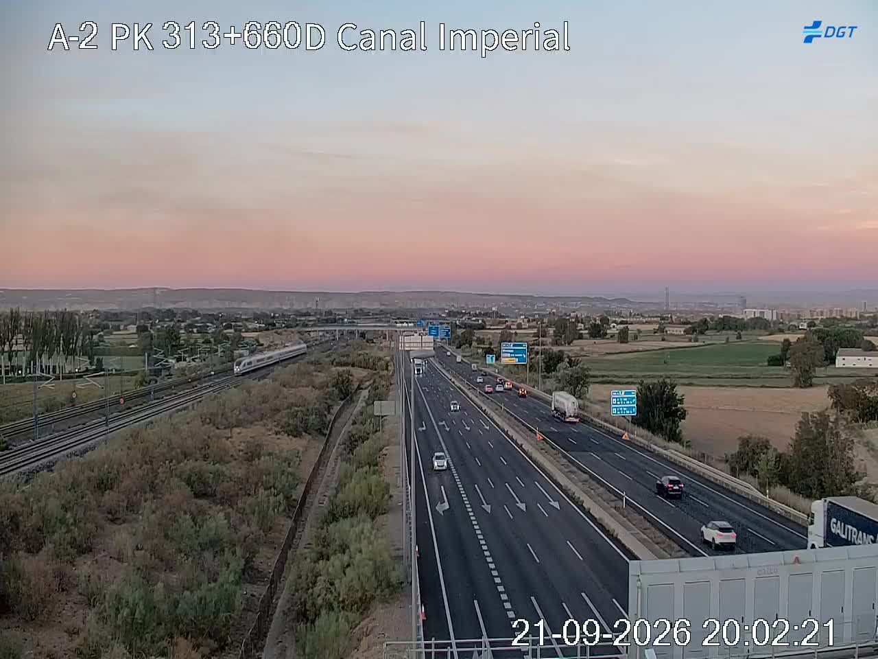 Imagen cámara A-2 Zaragoza Kilómetro 313,66