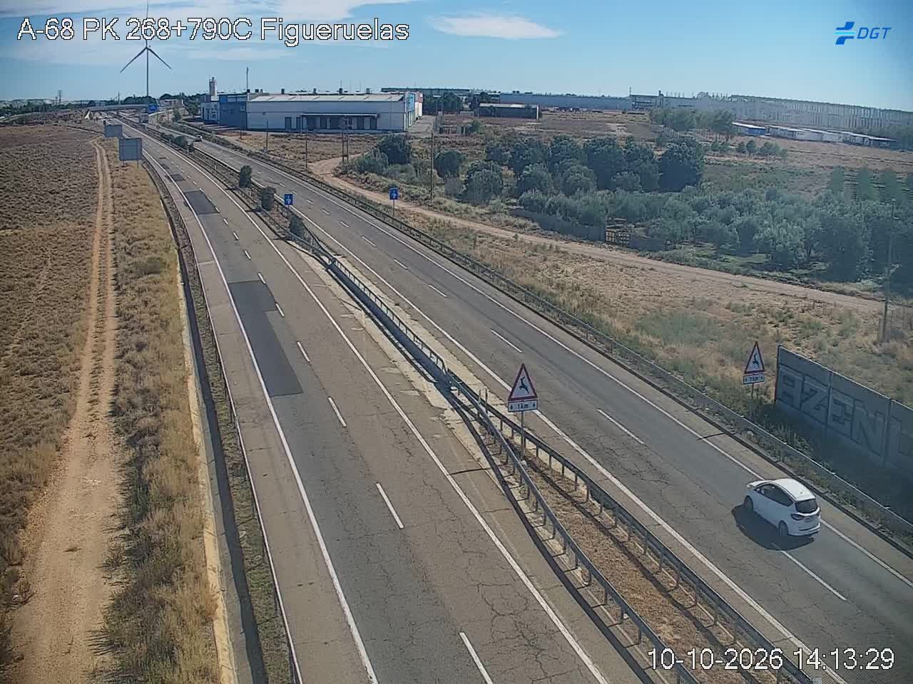 Cámara de tráfico en la A-68, km 268.79
