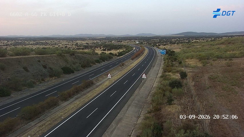 Cámara de tráfico A-66 Badajoz KM 614,87