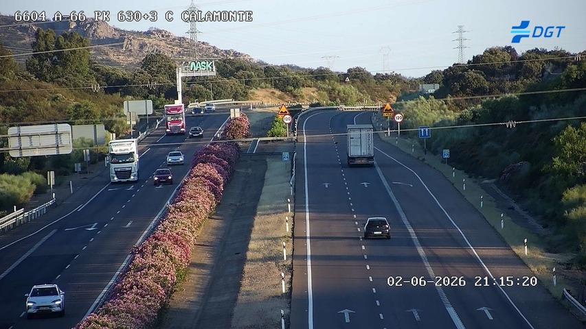 Cámara de tráfico A-66 Badajoz KM 630,34