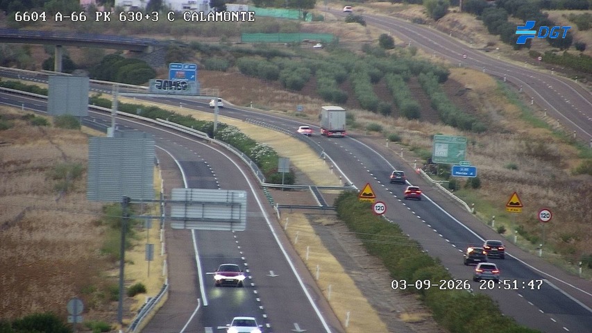Cámara de tráfico A-66 Badajoz KM 630,34