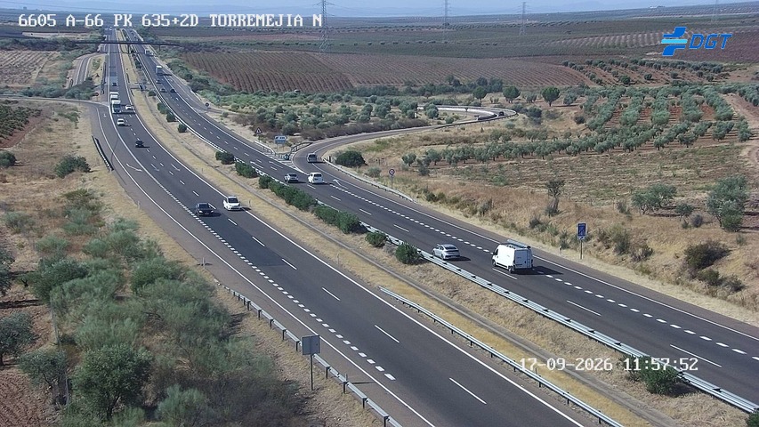 Cámara de tráfico A-66 Badajoz KM 635,275