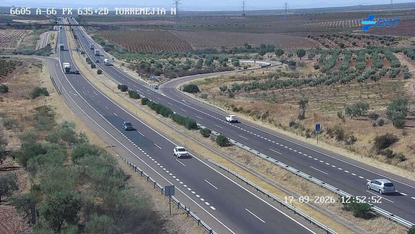 Cámara de tráfico A-66 Badajoz KM 635,275