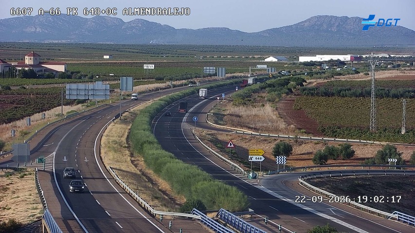 Cámara de tráfico A-66 Badajoz KM 648,06