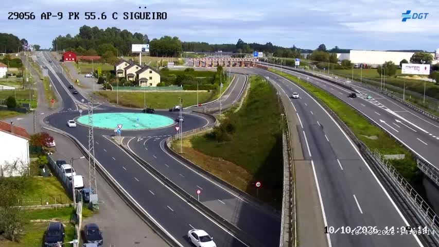 Cámara de tráfico en la AP-9, km 55.6