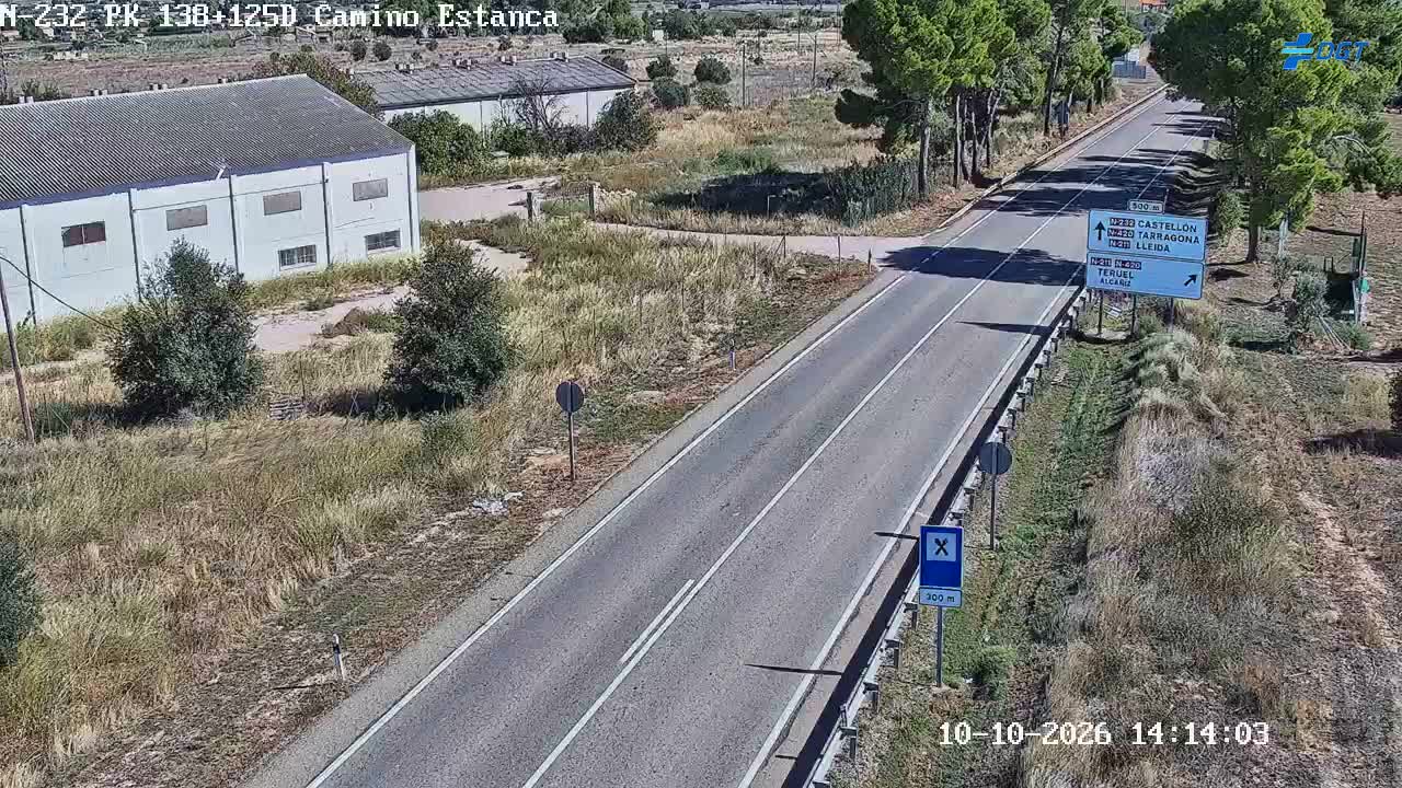 Cámara de tráfico en la N-232, km 138.125